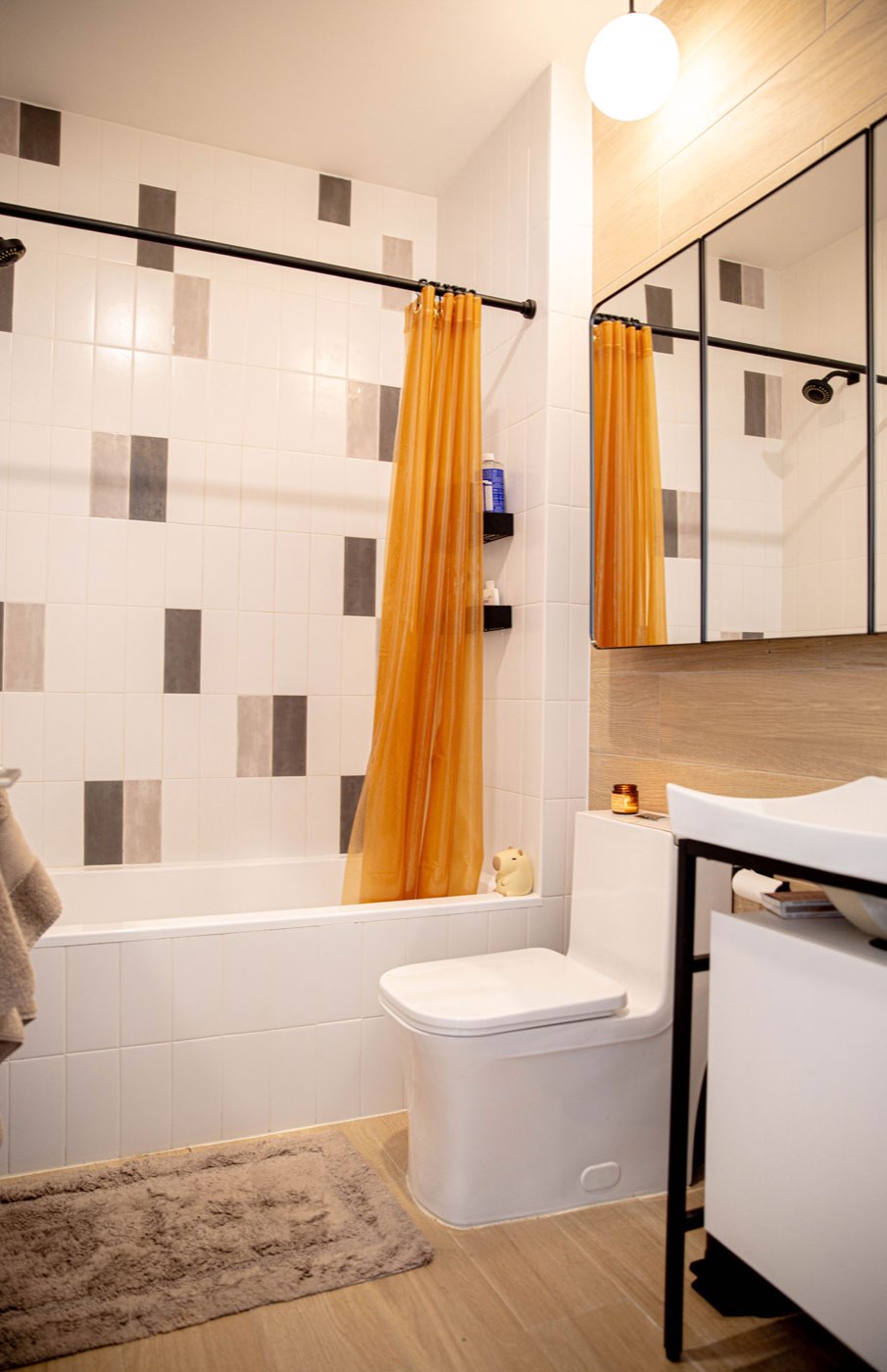 Full bathroom with tub